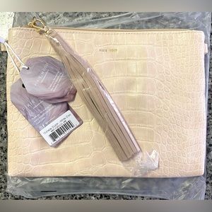 Pixie Mood Michelle Clutch White Croc Vegan Purse Bag